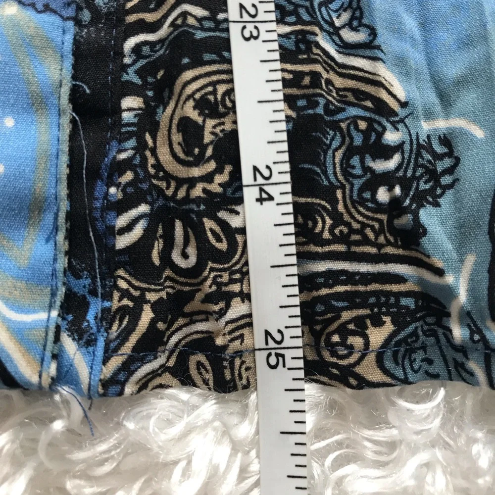 Blue Paisley Button-Up Blouse - Picture 9 of 11